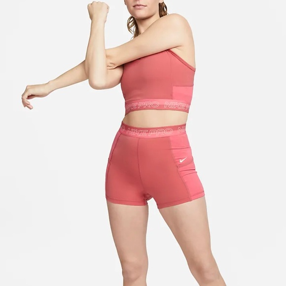 Nike Pro Women's High-Waisted 3" Training Shorts with
Pockets in Red NWOT - Picture 6 of 6